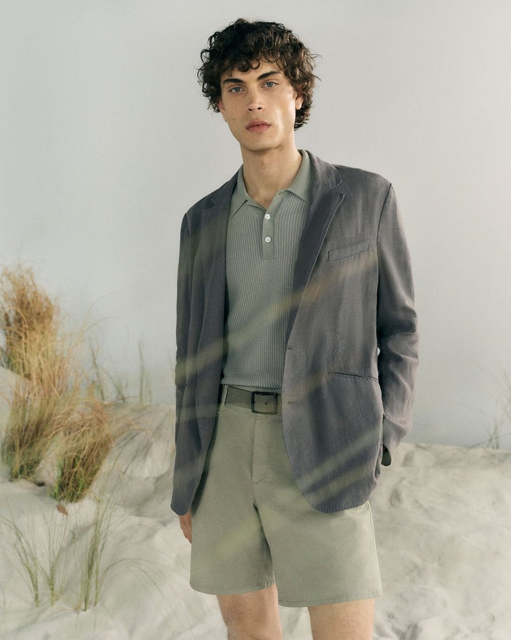 Harvey Knit Polo Shirt - Leaf Grey - Image 7