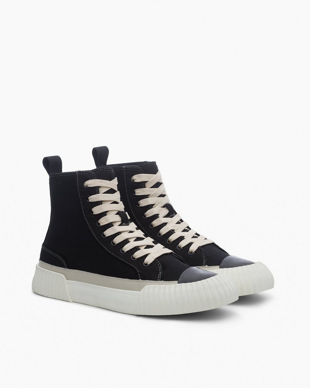 Jones High-Top Canvas Sneakers - Black - Image 4