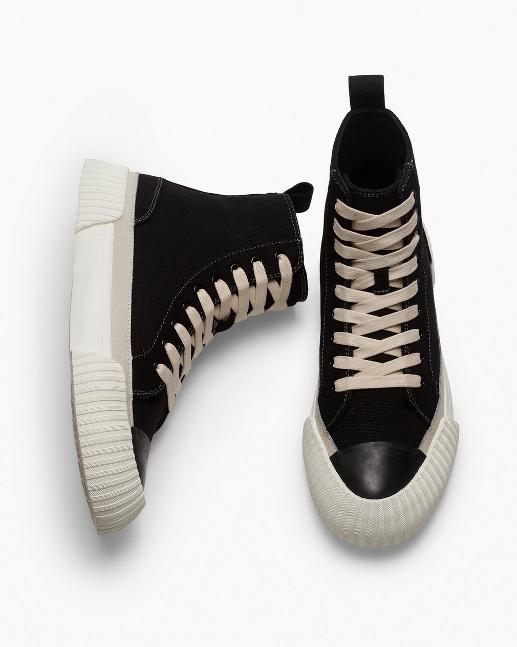 Jones High-Top Canvas Sneakers - Black - Image 5