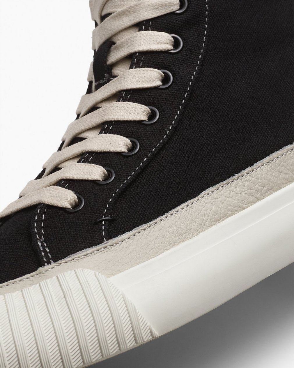 Jones High-Top Canvas Sneakers - Black - Image 6