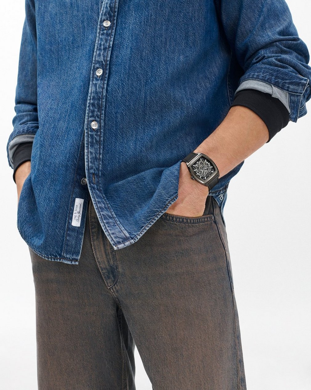 Mercer Automatic Watch, 41mm - Black Denim - Image 2