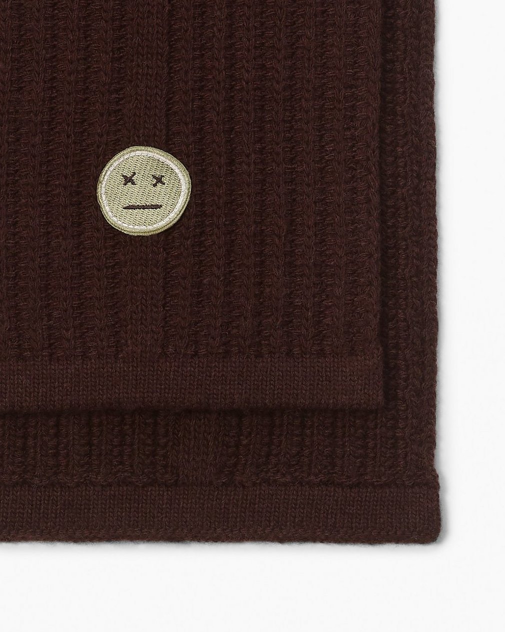 Sour Face Wool Scarf - Brown - Image 4