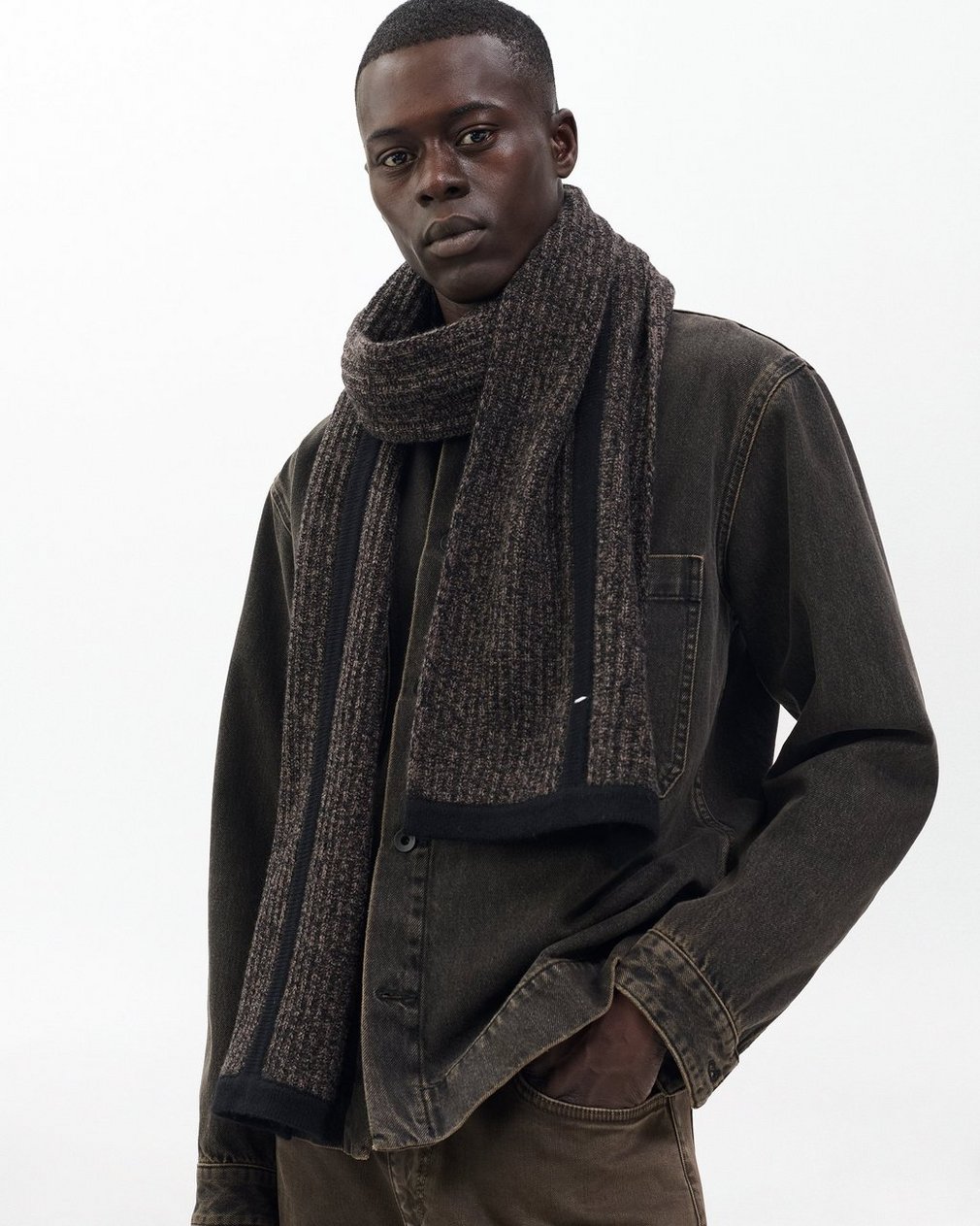 Jensen Cashmere Scarf - Brown Multi - Image 2