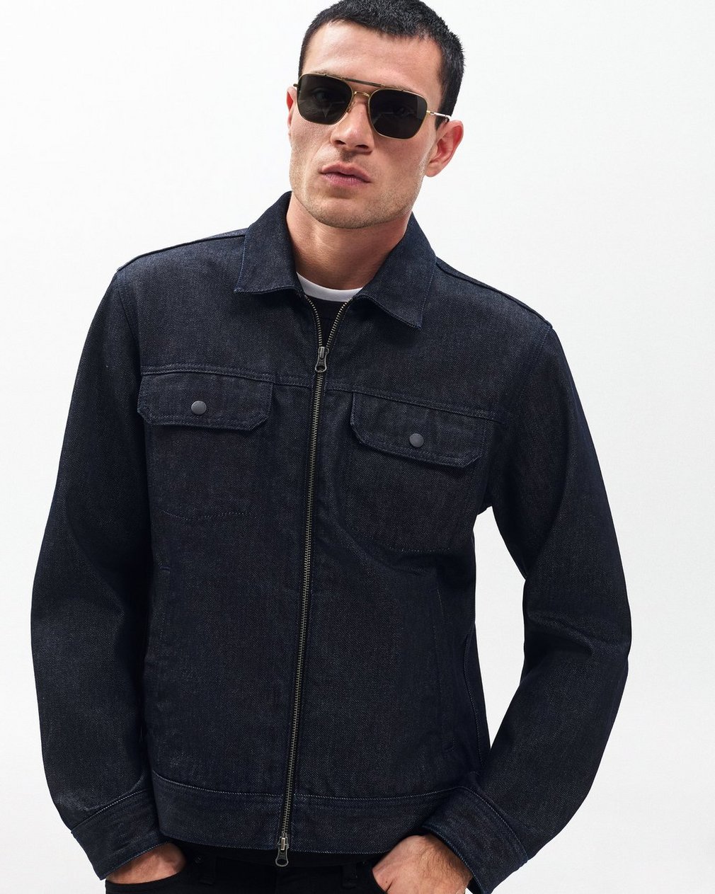 Ryan Square Aviator Sunglasses - Bronze Olive - Image 2