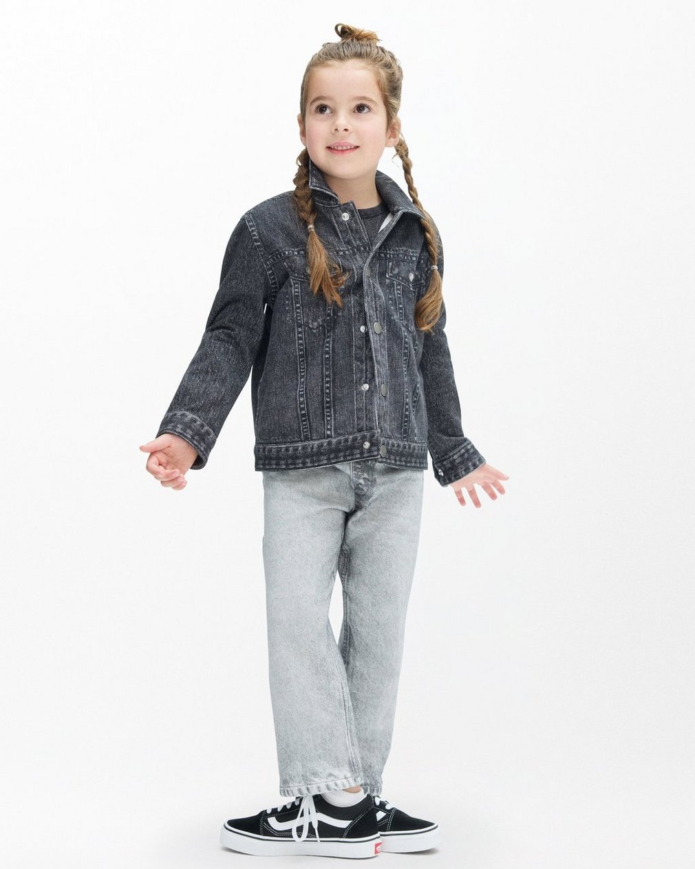 Mini Miramar Trucker Jacket - Faded Black