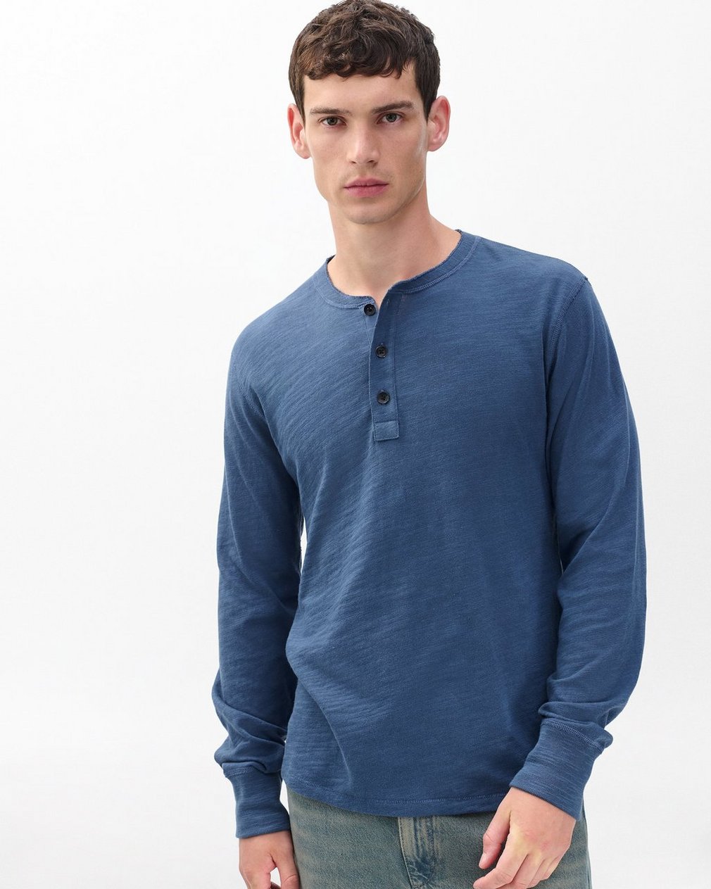 Classic Flame Henley - Worn Indigo - Image 2