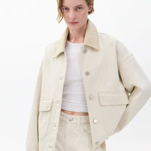 Natalia Denim Jacket Two Tone Stone