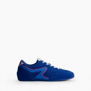 Ultra Slim Retro Runner Sneakers Ultramarine Suede