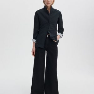 Logan WoMen??s Black Wide-Leg Jeans