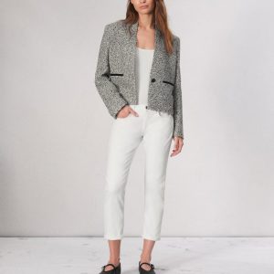 Dre Slim Boyfriend Jean Optic White