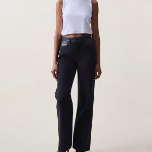 Lori Wide-Leg Jeans Black Combo