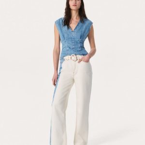 Logan Wide-Leg Jeans Bleach Stripe