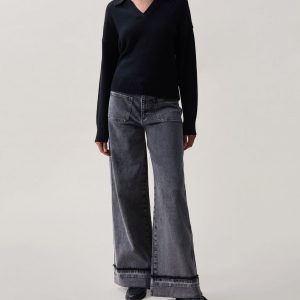 Gretchin Wool-Blend Polo Black