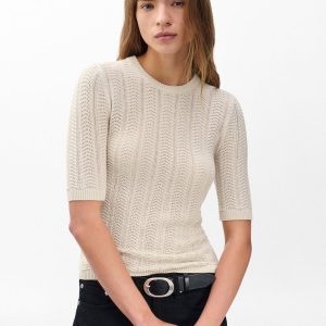 Francesca Merino Wool T Shirt Oatmeal