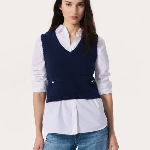 Claire Knit Vest Indigo