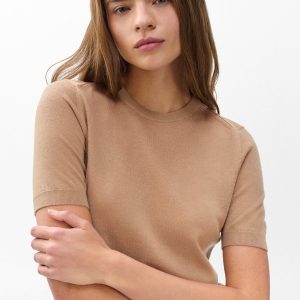 Adeline Lightweight Cashmere T Shirt Camel