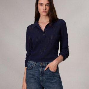 Viola Polo Sweater Indigo
