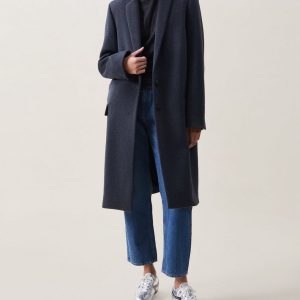 Avanti Wool-Blend Coat Charcoal
