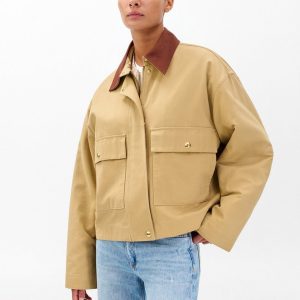 Nonie 2-in-1 Cotton Twill Jacket Beige