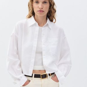 Marin Cropped Shirt White