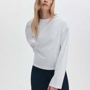 Kelly Boxy Long-Sleeve T Shirt White