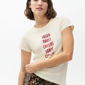 Cheers Graphic T Shirt Ivory