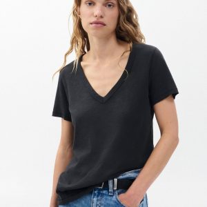 The Slub V-Neck T Shirt for WoMen