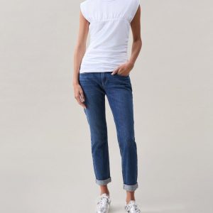 The Jersey Banded Top White