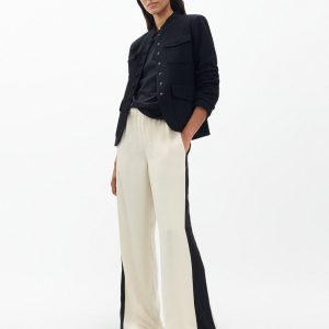 Olivia Striped Pants Turtledove