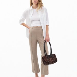Irina Kick Flare Pants Heather Oatmeal