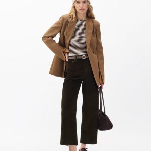 Andi Ankle Wide-Leg Corduroy Pants Balsam
