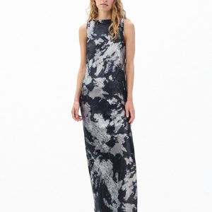 Margaret Metallic Dress Silver Multi