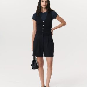 Irina Wide-Leg Shorts Black