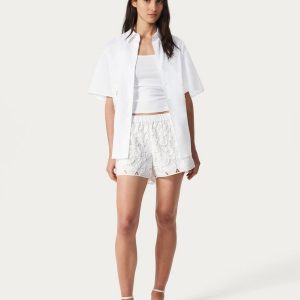 WoMen??s Amy White Lace Shorts