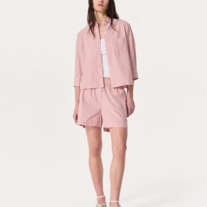 Emma Striped Shorts Blush Stripe