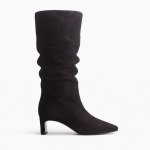 Astor Suede Slouch Boots Black Suede