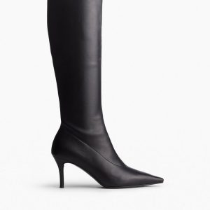 Mercer Leather Knee-High Boots Black