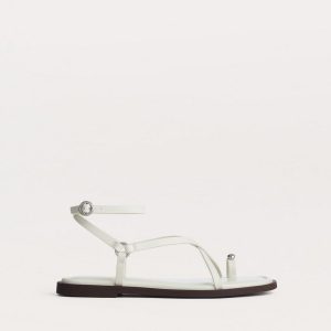 Geo Toe Ring Sandals Antique White