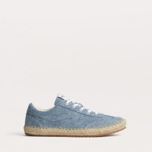 Retro Espadrille Sneakers Light Wash Denim