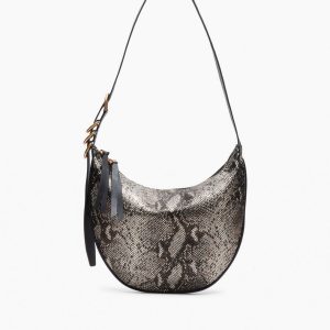 Mercer Medium Python Leather Hobo Black Multi