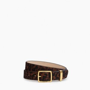 X Boyfriend Leopard Belt Leopard Hair Calf