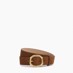Audrey Suede Belt Umber Suede
