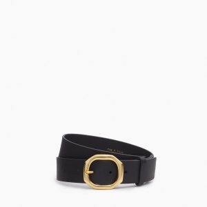 Audrey Leather Belt Black Gold