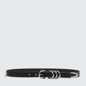 Baby Spire Leather Belt Black
