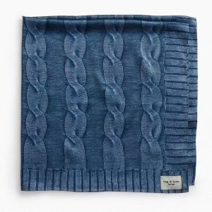 Miramar Silk Scarf Indigo Knit