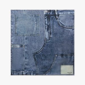 Miramar Silk Scarf Light Wash Denim