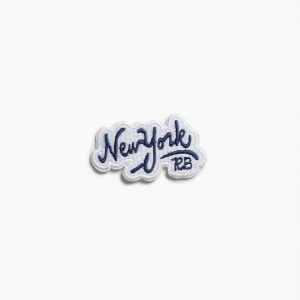 rb Embroidered Patch New York Textface