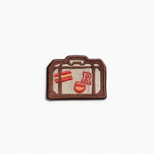 rb Embroidered Patch Suitcase W/ Stickers