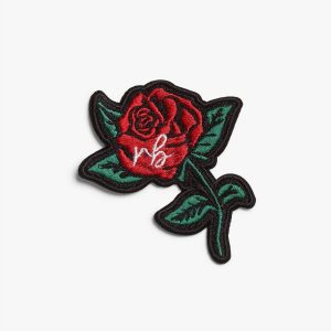 rb Embroidered Patch Red Rose