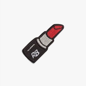 rb Embroidered Patch Rb Lipstick